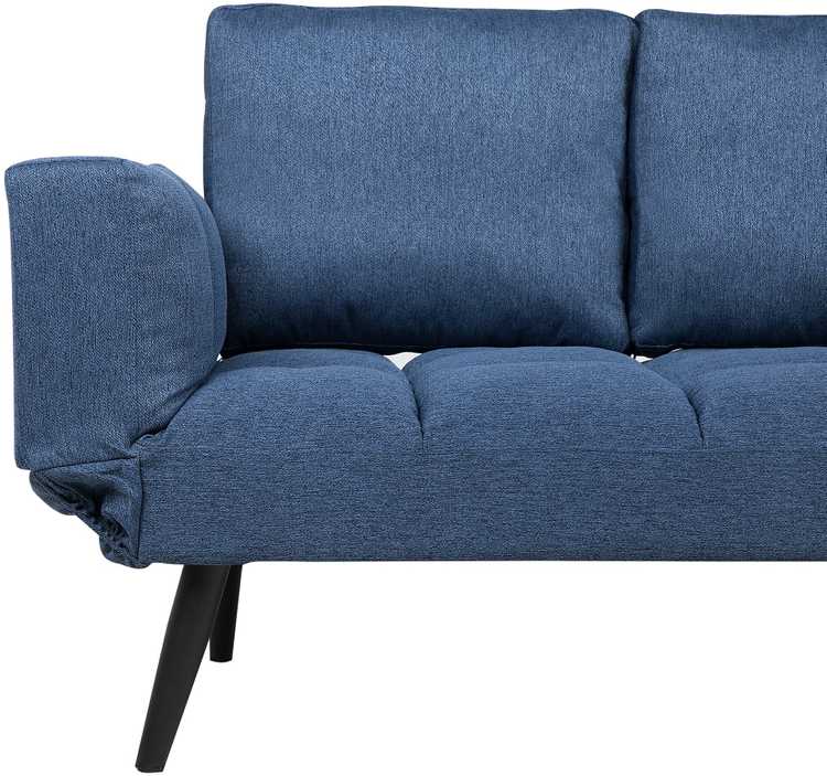 Beliani Dvivietė išskleidžiama sofa BREKKE tamsiai mėlyna