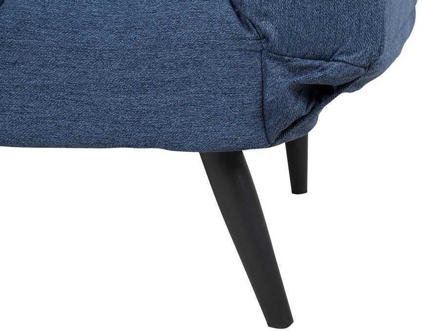 Beliani Dvivietė išskleidžiama sofa BREKKE tamsiai mėlyna
