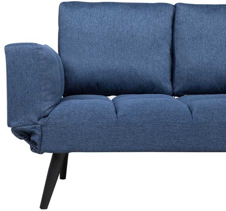 Beliani Dvivietė išskleidžiama sofa BREKKE tamsiai mėlyna