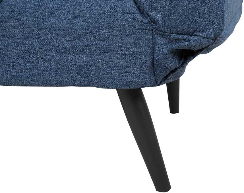Beliani Dvivietė išskleidžiama sofa BREKKE tamsiai mėlyna