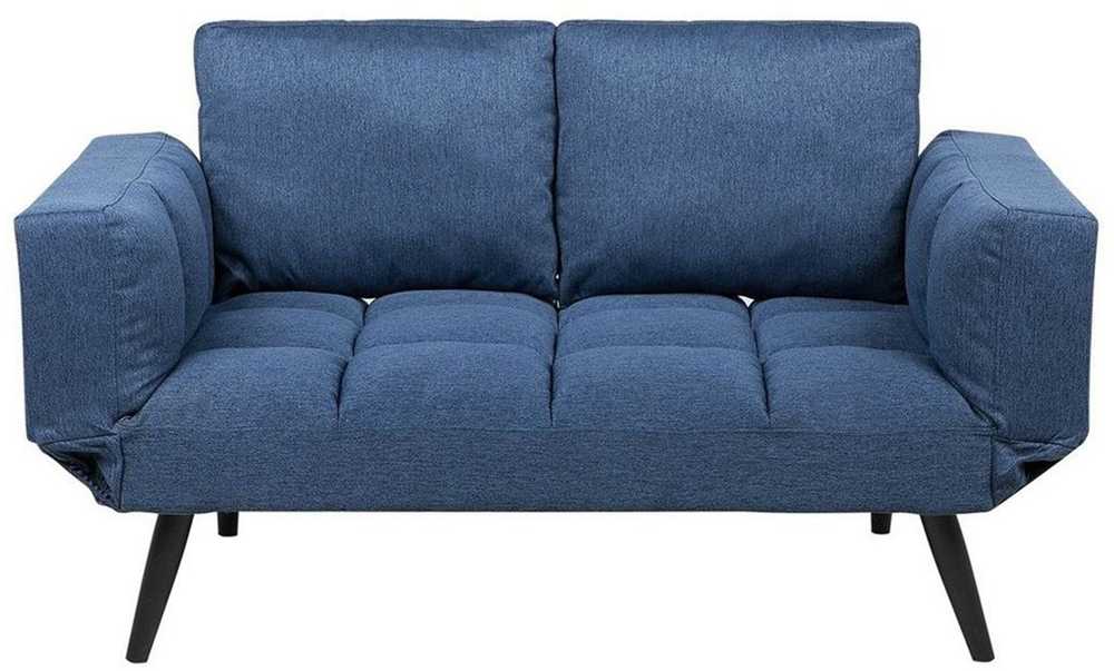 Beliani Dvivietė išskleidžiama sofa BREKKE tamsiai mėlyna