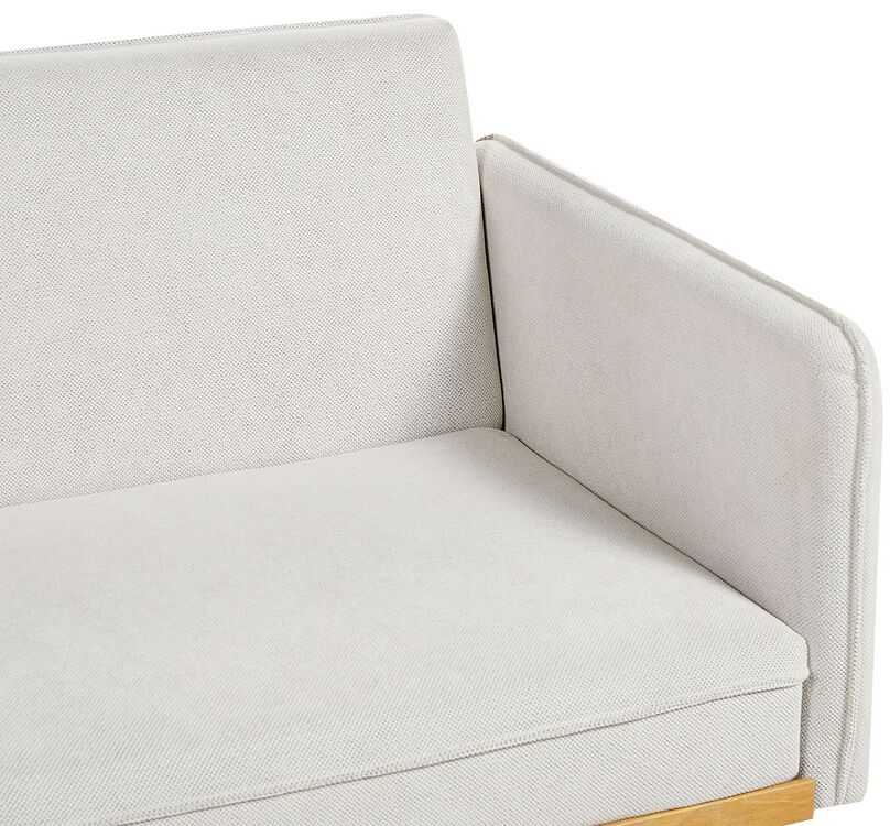 Beliani Trivietė išskleidžiama sofa ASAA, kreminė balta