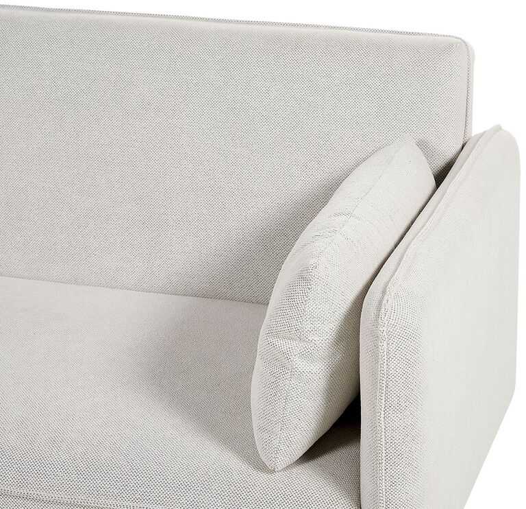 Beliani Trivietė išskleidžiama sofa ASAA, kreminė balta