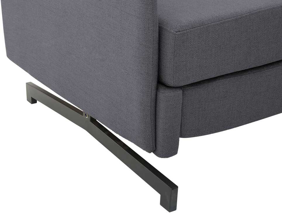 Beliani Dvivietė išskleidžiama sofa BELFAST pilka