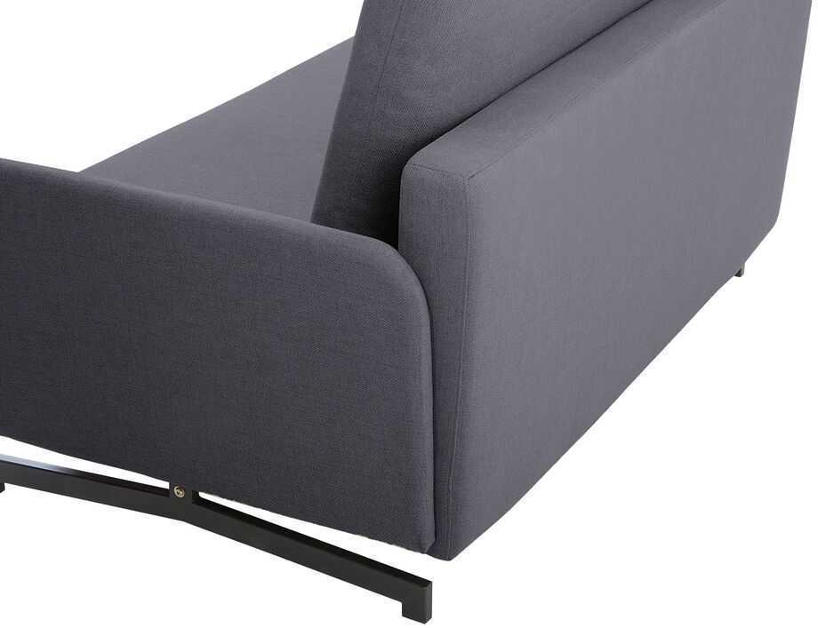 Beliani Dvivietė išskleidžiama sofa BELFAST pilka