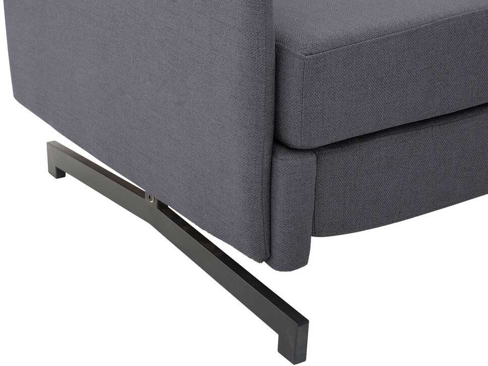 Beliani Dvivietė išskleidžiama sofa BELFAST pilka