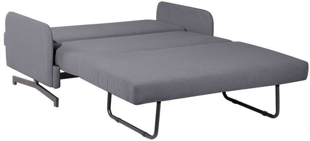 Beliani Dvivietė išskleidžiama sofa BELFAST pilka