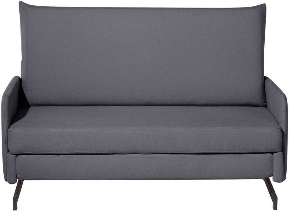 Beliani Dvivietė išskleidžiama sofa BELFAST pilka