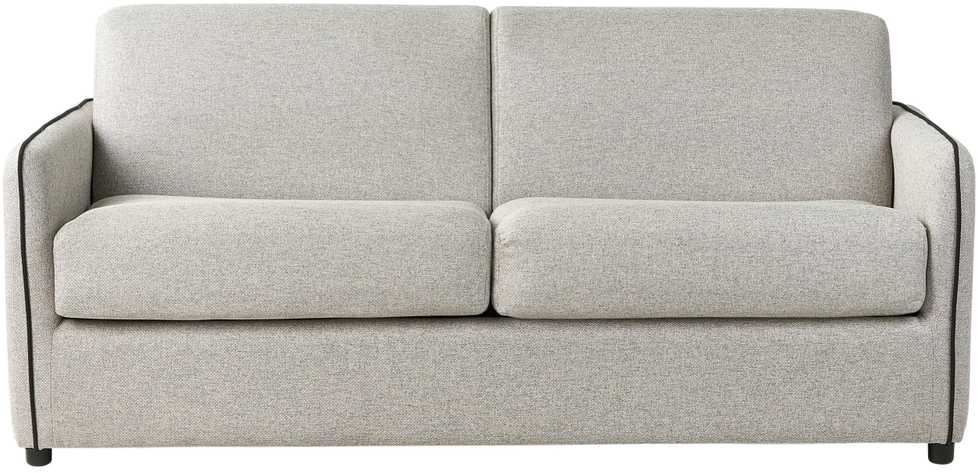 Beliani Dvivietė išskleidžiama sofa ISHOJ šviesiai pilka