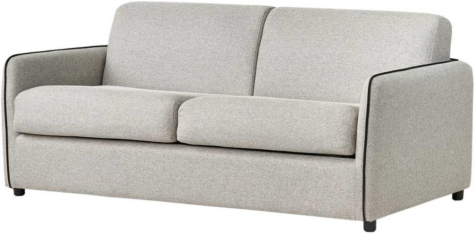 Beliani Dvivietė išskleidžiama sofa ISHOJ šviesiai pilka