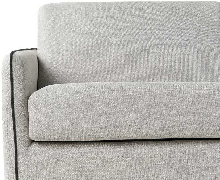 Beliani Dvivietė išskleidžiama sofa ISHOJ šviesiai pilka