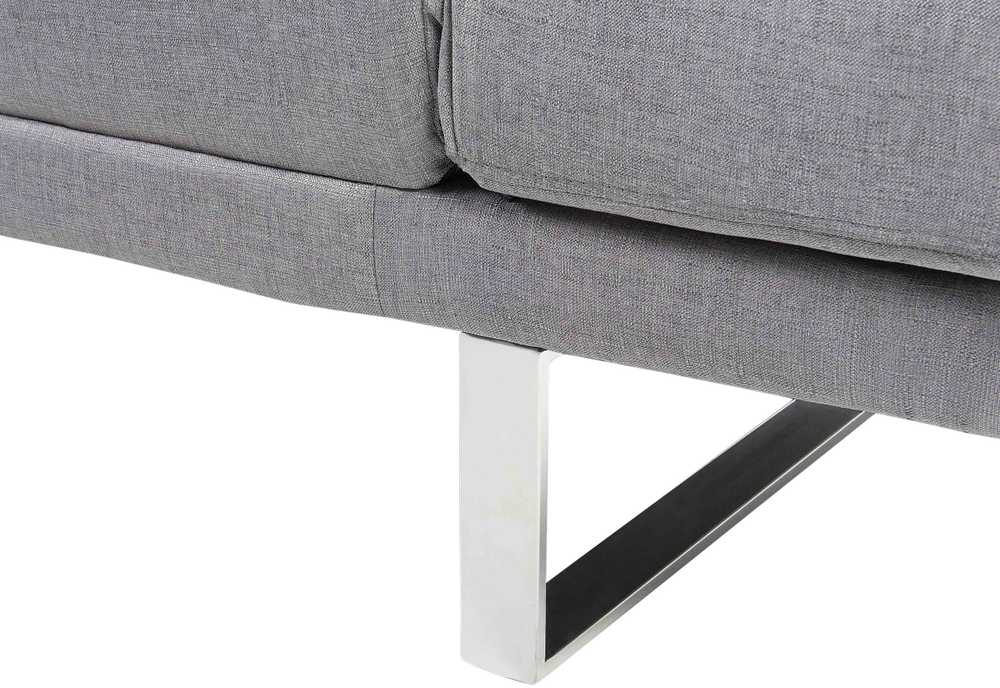 Beliani Ištiessama dvivietė sofa YORK šviesiai pilka