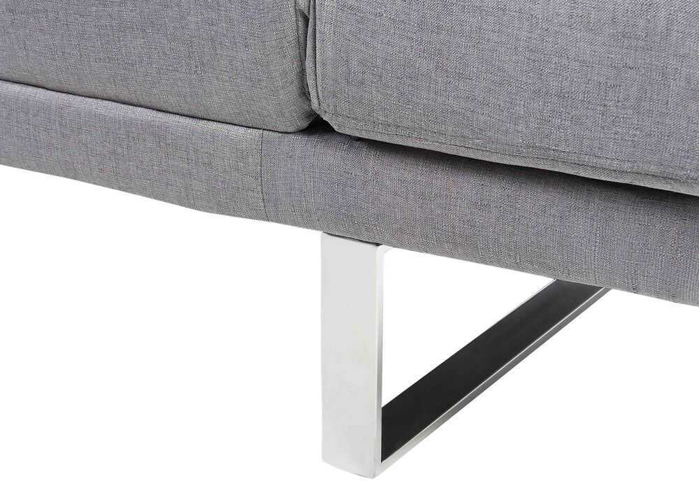 Beliani Ištiessama dvivietė sofa YORK šviesiai pilka
