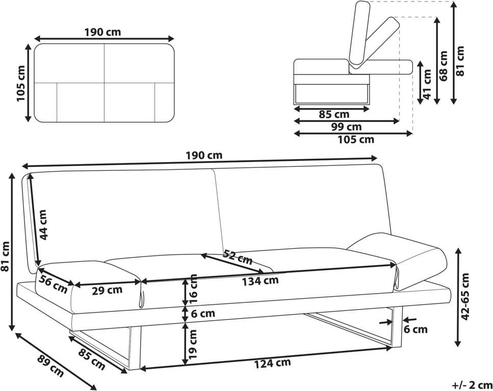 Beliani Ištiessama dvivietė sofa YORK šviesiai pilka