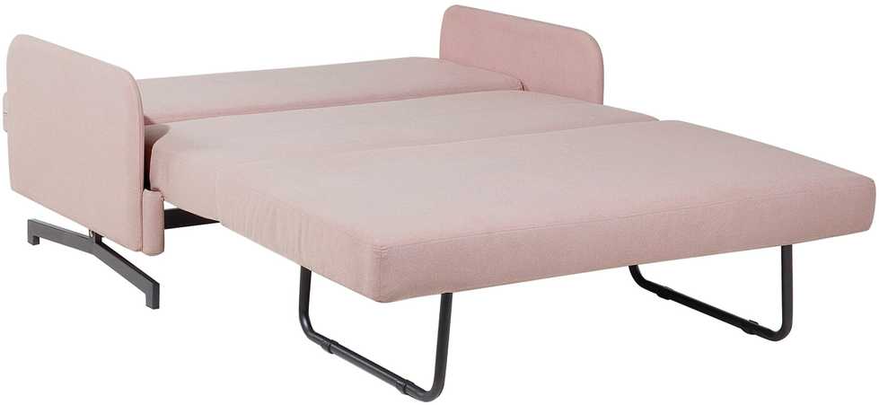 Beliani Išskleidžiama sofa 2 asmenims BELFAST rožinė