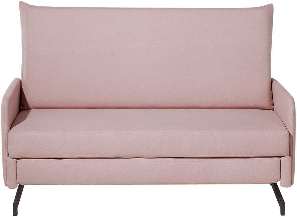 Beliani Išskleidžiama sofa 2 asmenims BELFAST rožinė