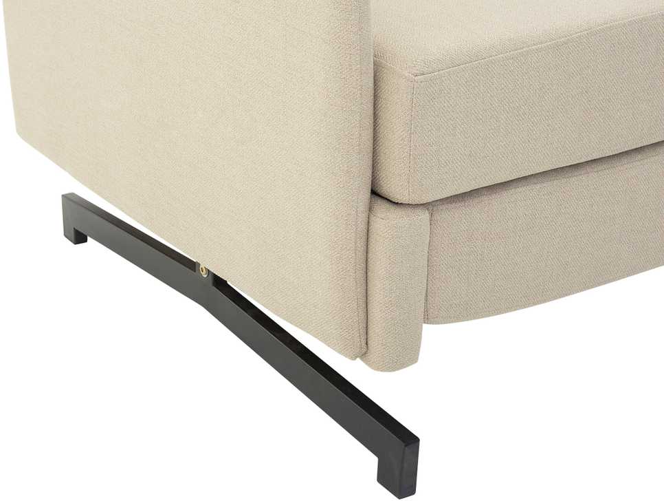 Beliani Dvivietė išskleidžiama sofa BELFAST smėlio spalvos