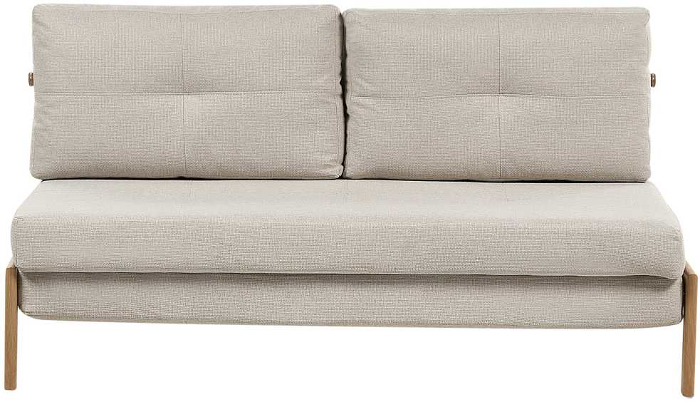 Beliani Dvivietė sofa-lova EDLAND šviesiai smėlio spalvos