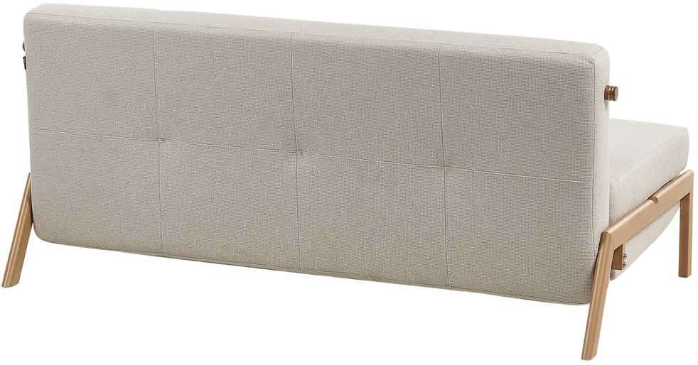 Beliani Dvivietė sofa-lova EDLAND šviesiai smėlio spalvos