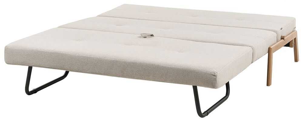 Beliani Dvivietė sofa-lova EDLAND šviesiai smėlio spalvos