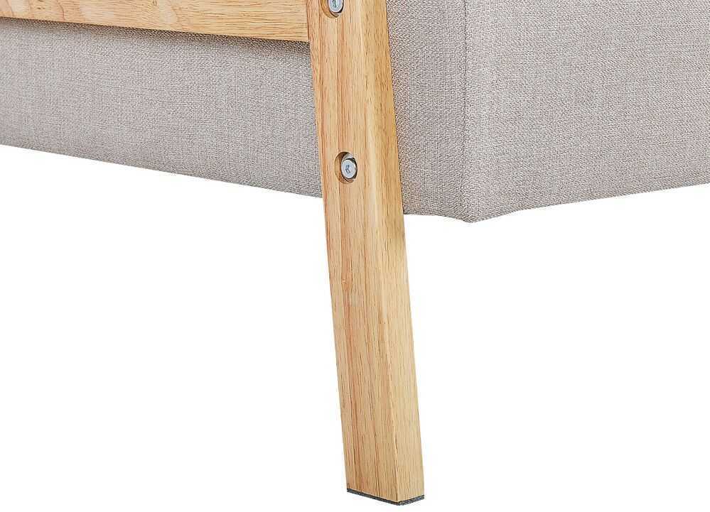 Beliani Trivenė išskleidžiama sofa TJORN smėlio spalvos
