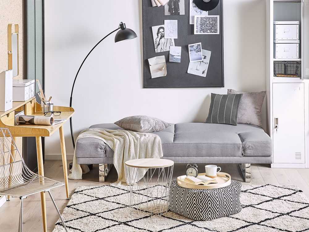 Beliani Ištiessama dvivietė sofa YORK šviesiai pilka