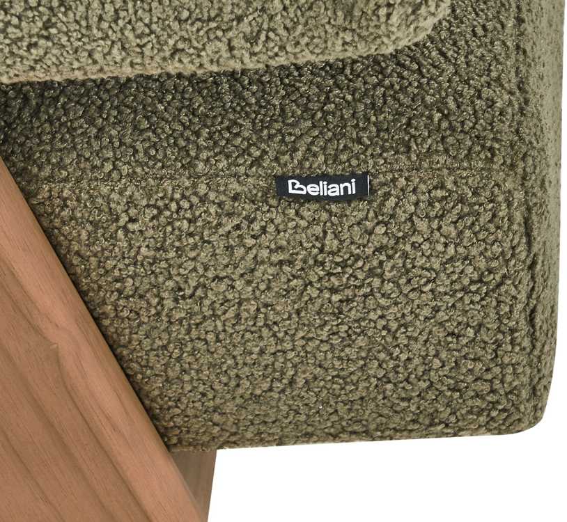 Beliani 2 vietų sofa TAMRE Boucle žalia / tamsiai ruda