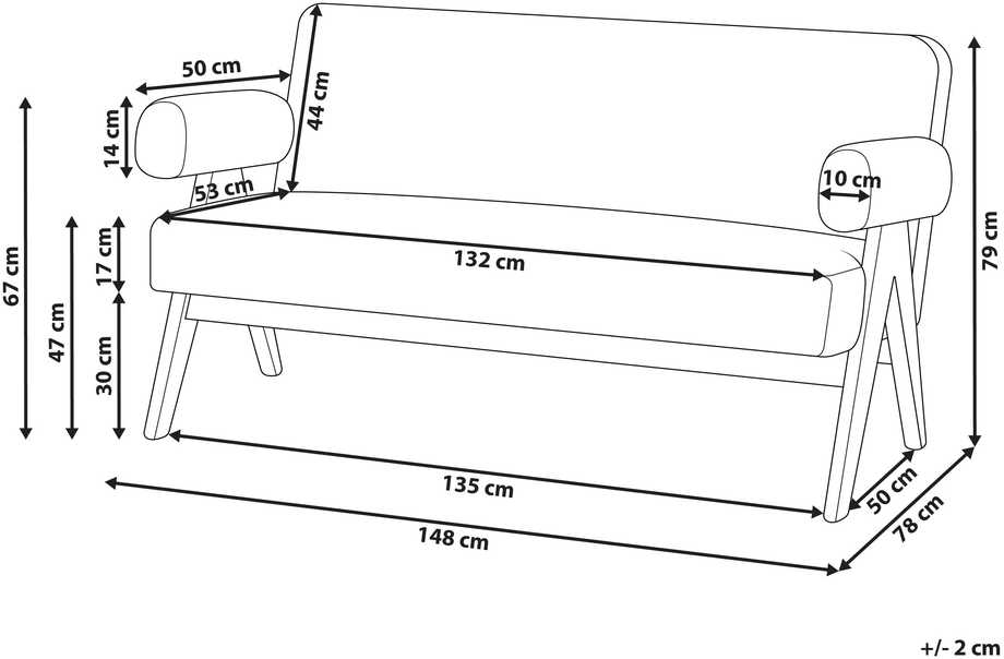 Beliani 2 vietų sofa TAMRE Boucle žalia / tamsiai ruda