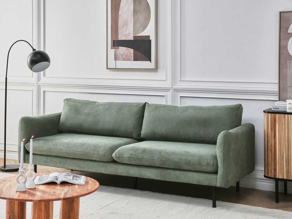 Beliani Trivietė sofa VINTERBRO šviesiai žalia