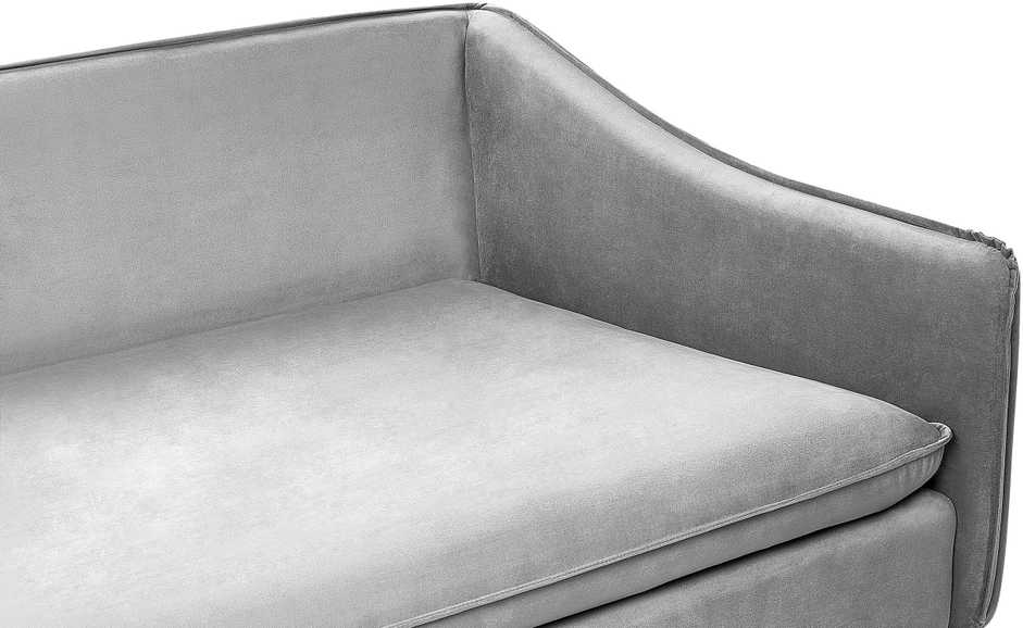 Beliani 4 vietų sofa AURE Velūras, šviesiai pilka