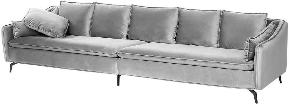 Beliani 4 vietų sofa AURE Velūras, šviesiai pilka