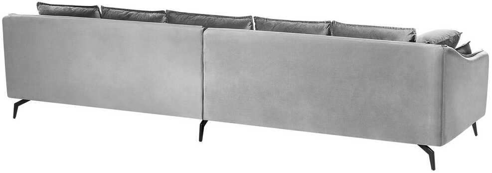 Beliani 4 vietų sofa AURE Velūras, šviesiai pilka