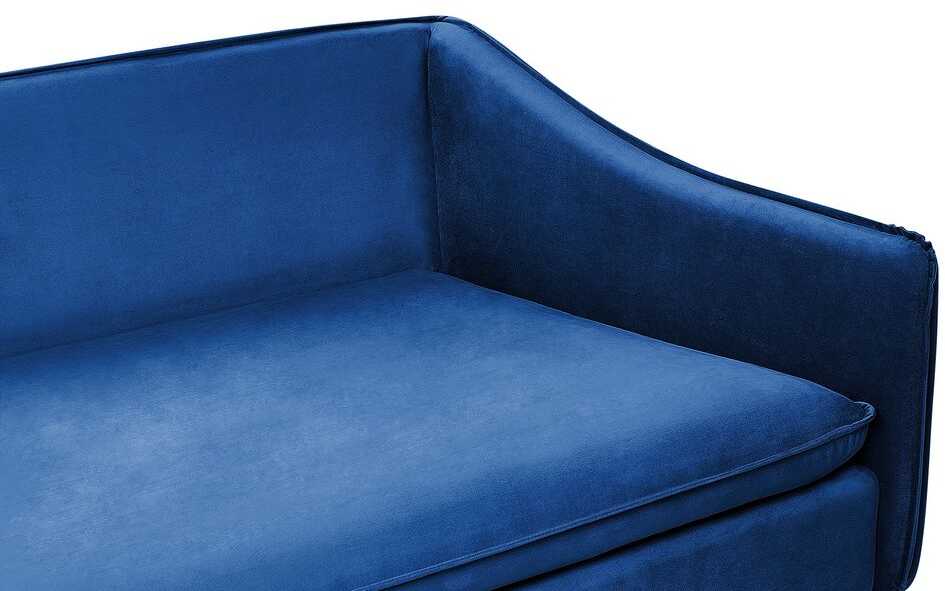 Beliani 4 vietų sofa AURE, aksominė, tamsiai mėlyna