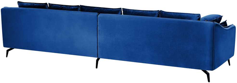 Beliani 4 vietų sofa AURE, aksominė, tamsiai mėlyna