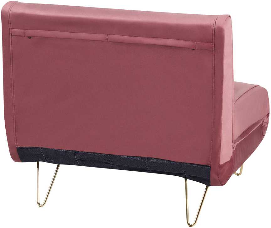 Beliani Vienvietė išskleidžiama sofa VESTFOLD, rožinė, veliūrinė