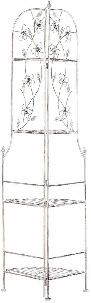Beliani Kampinė lentyna BIELLA metalinė 158 cm 35 cm balta