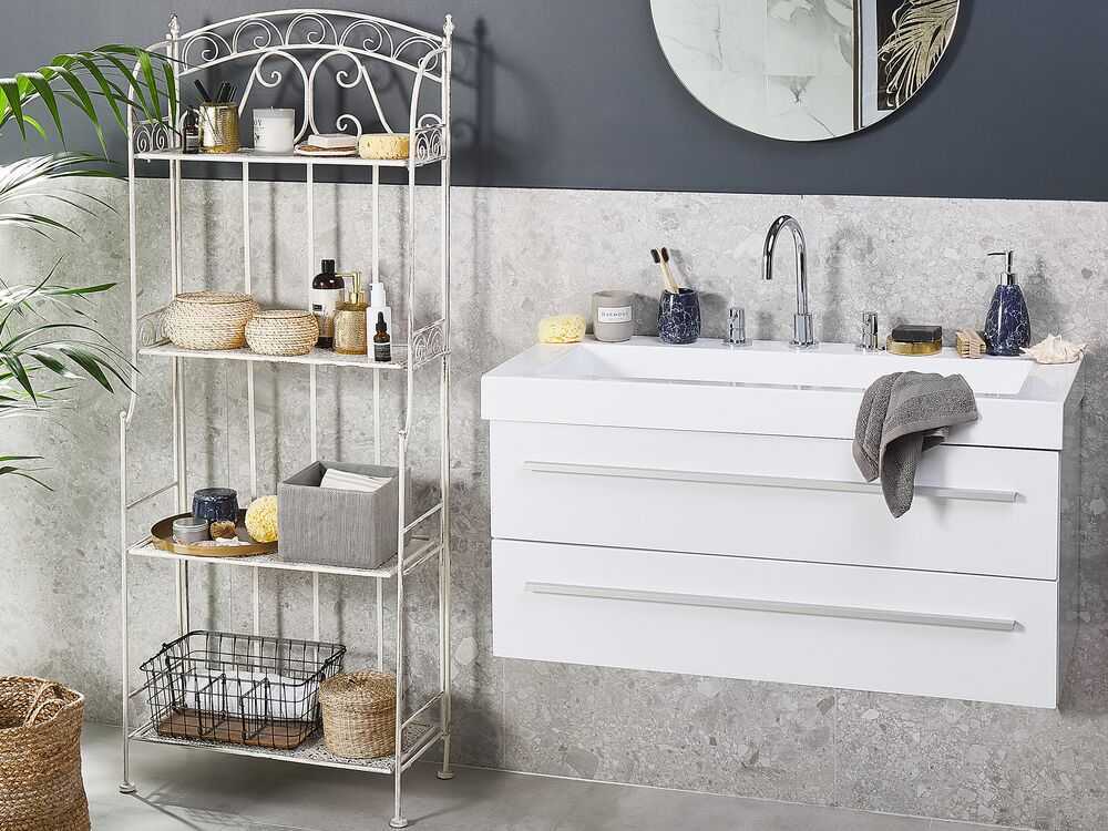 Beliani Rėmas augalams PADUA metalinis 156 cm 61 cm baltas