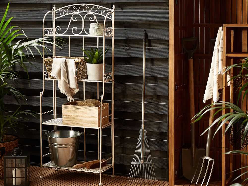 Beliani Rėmas augalams PADUA metalinis 156 cm 61 cm baltas