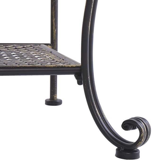 Beliani PAVONA metalinė lentyna 170 cm 94 cm juoda