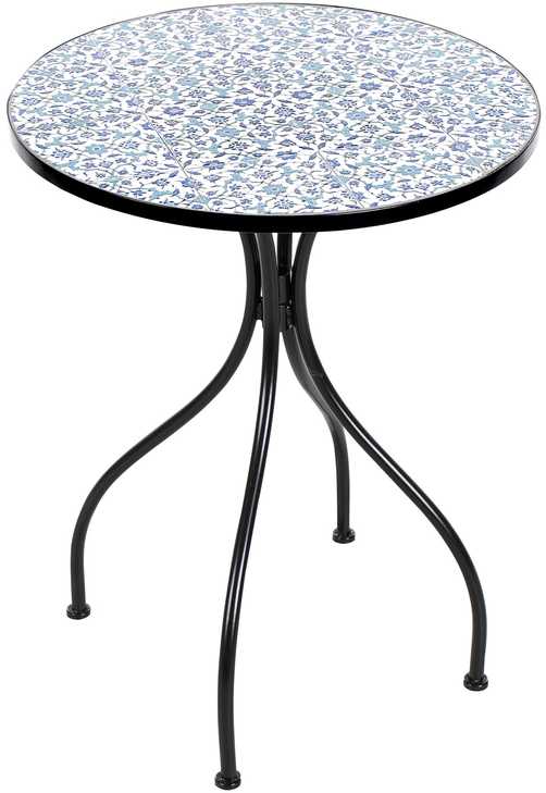 Beliani Bistro staliukas CHAPECO 60 cm 60 cm metalinis juodas