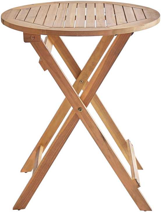 Beliani Bistro staliukas PROSSEDI, 60 × 60 cm, akacijos mediena, rudas