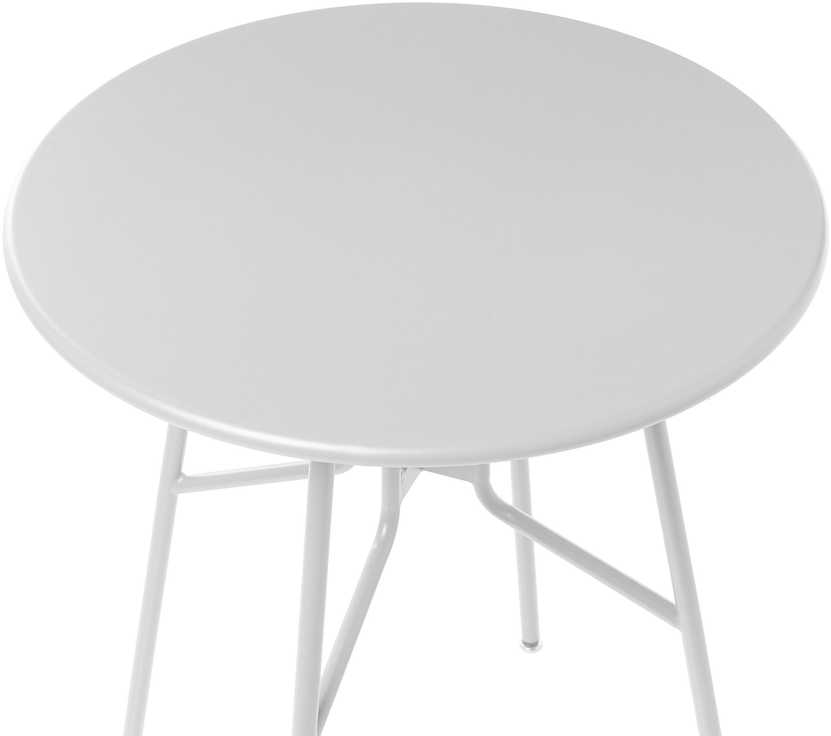 Beliani Bistro stalas TALTAL 64 cm 64 cm metalinis pilkas