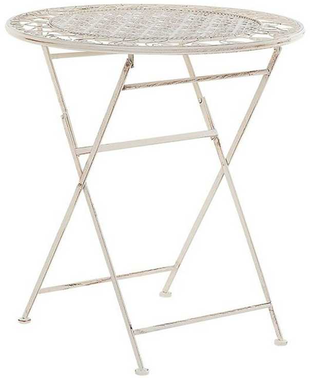 Beliani Bistro staliukas TRIESTE 70 cm 70 cm metalinis šviesiai smėlinis