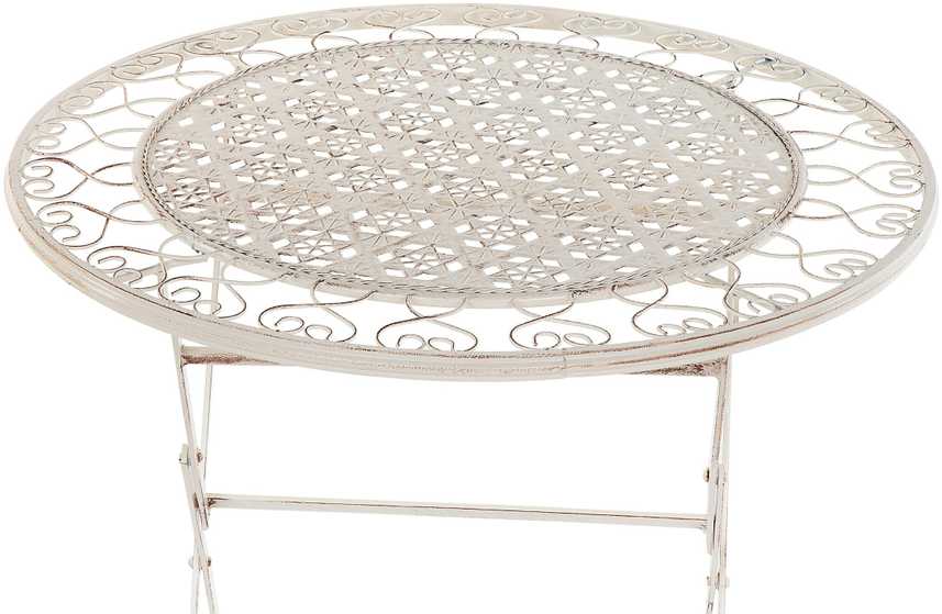 Beliani Bistro staliukas TRIESTE 70 cm 70 cm metalinis šviesiai smėlinis