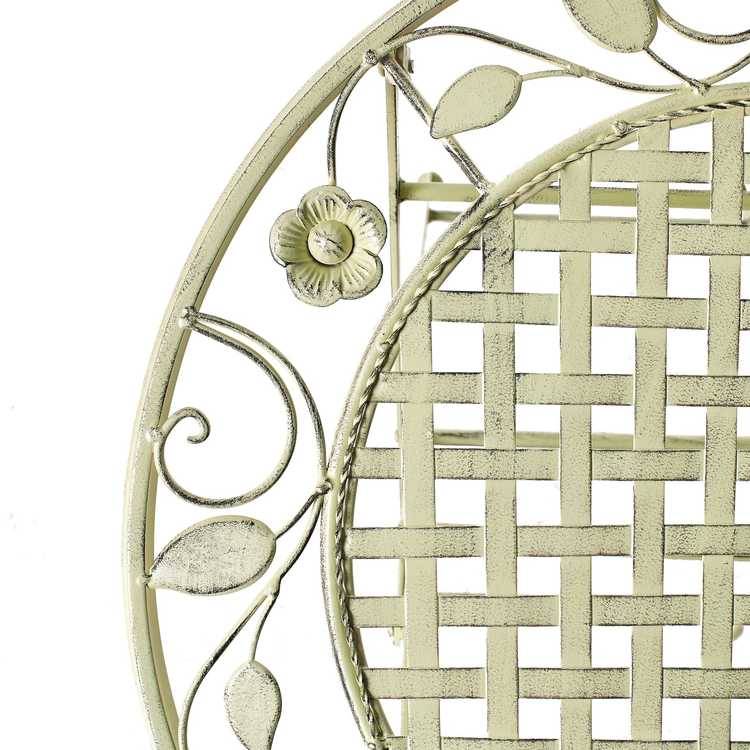 Beliani Sodo baro stalas BIVIO 60 cm 60 cm metalinis šviesiai žalias