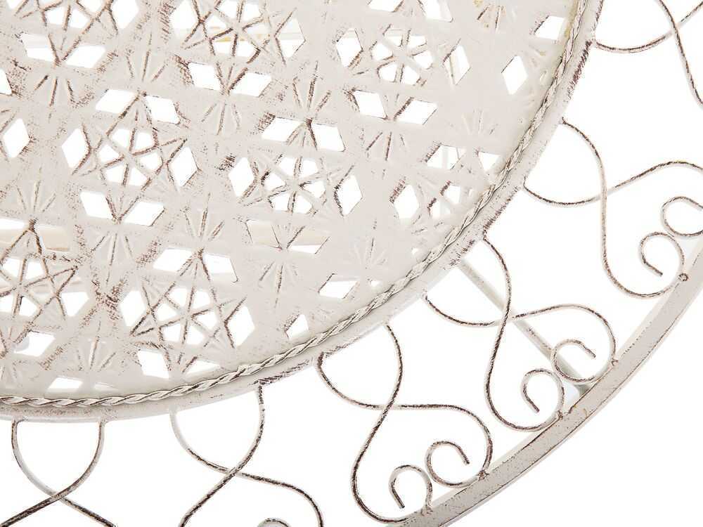 Beliani Bistro staliukas TRIESTE 70 cm 70 cm metalinis šviesiai smėlinis