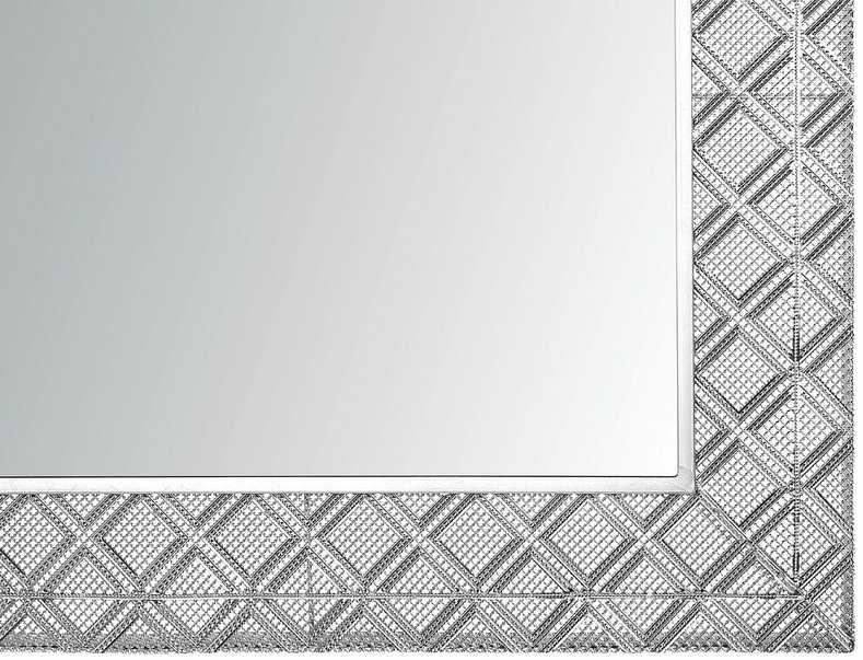 Beliani Sieninis veidrodis EVETTES 80 cm x 80 cm, metalinis, sidabrinis