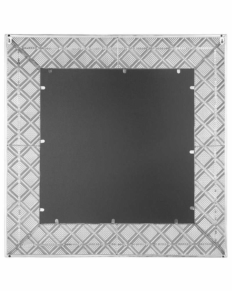 Beliani Sieninis veidrodis EVETTES 80 cm x 80 cm, metalinis, sidabrinis