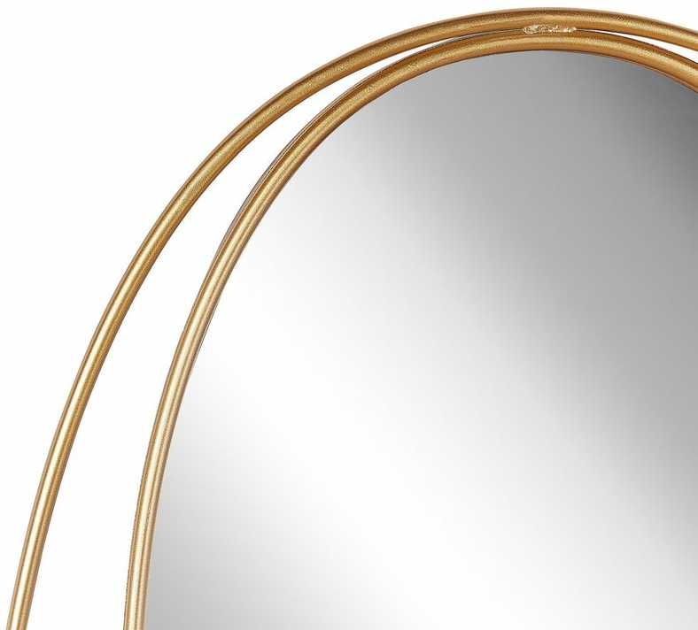 Beliani Sieninis veidrodis BESSON 55 cm 90 cm metalinis, auksinis