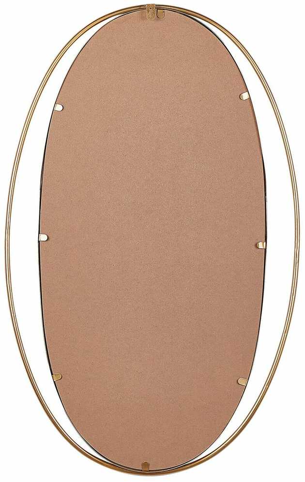 Beliani Sieninis veidrodis BESSON 55 cm 90 cm metalinis, auksinis